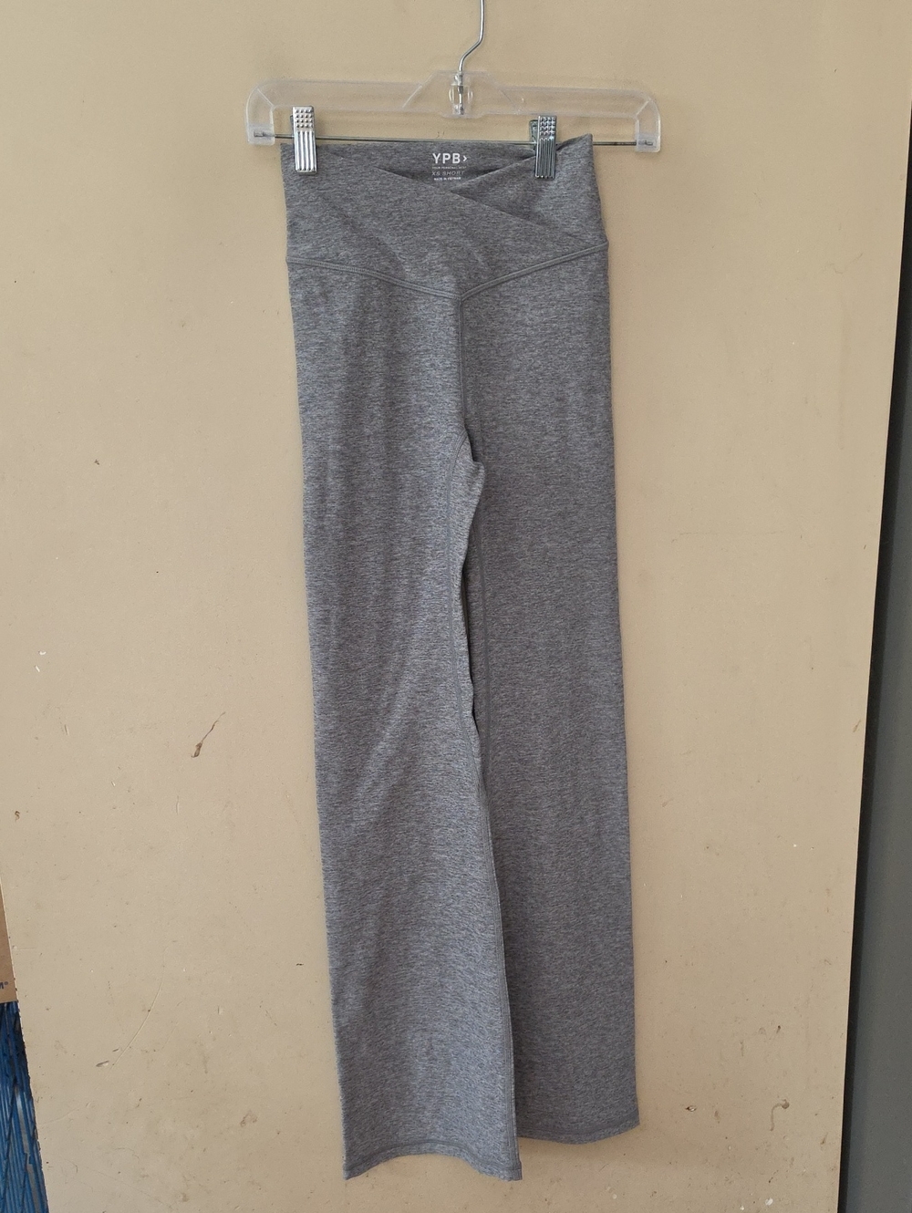 Womens Ypb Xs Gray Stretch Flare Leggings